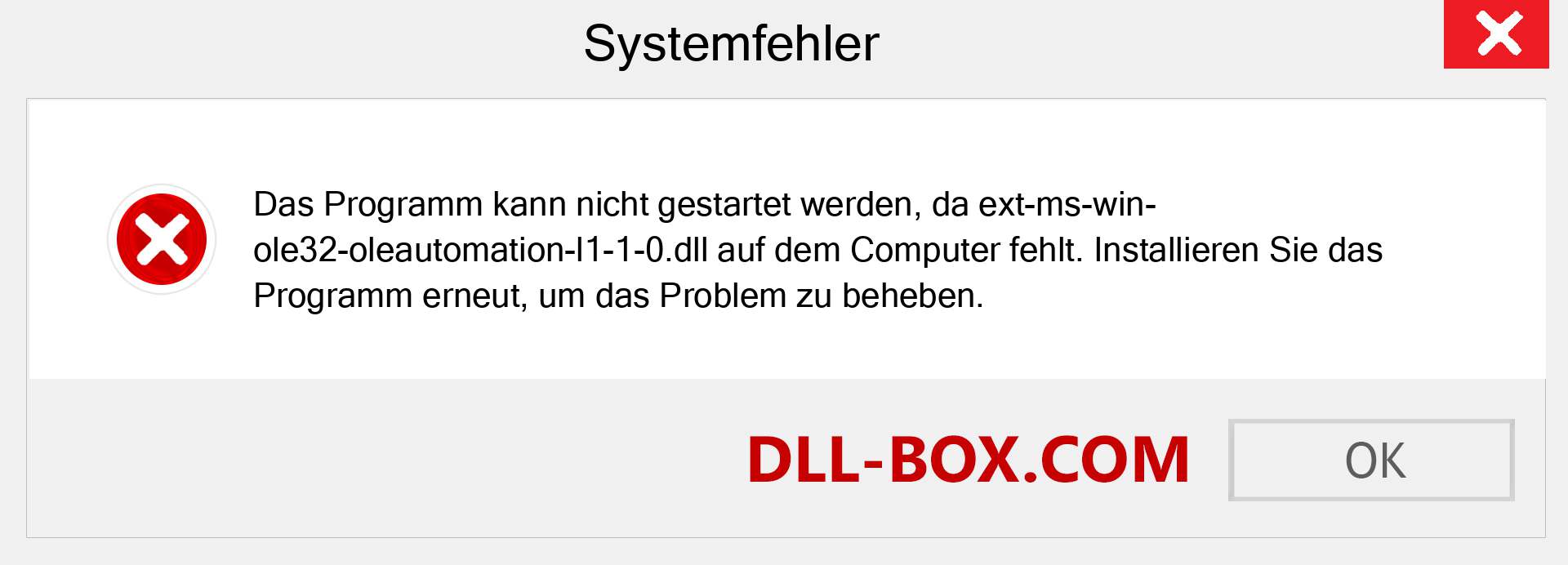 ext-ms-win-ole32-oleautomation-l1-1-0.dll-Datei fehlt?. Download für Windows 7, 8, 10 - Fix ext-ms-win-ole32-oleautomation-l1-1-0 dll Missing Error unter Windows, Fotos, Bildern